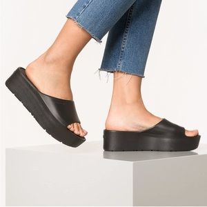 NIB Lemon Jelly Women's Platform Sandals - Water-Friendly Vegan Comfort Wedges